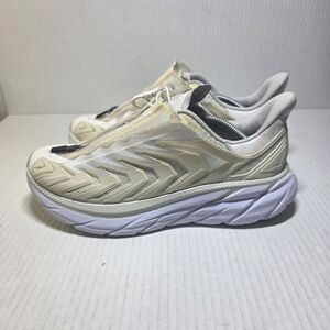 Hoka One One Unisex Project Clifton  Beige Running Shoes Sneakers M7.5 W8.5